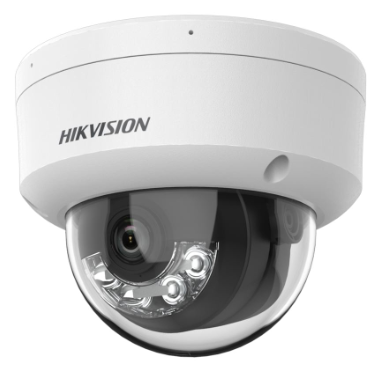 CAMARA HIKVISION IP DOMO 4MP DUAL LIGHT 30 MTS IR + 20 MTS LUZ BLANCA LENTE 2.8MM AUDIO 12MG