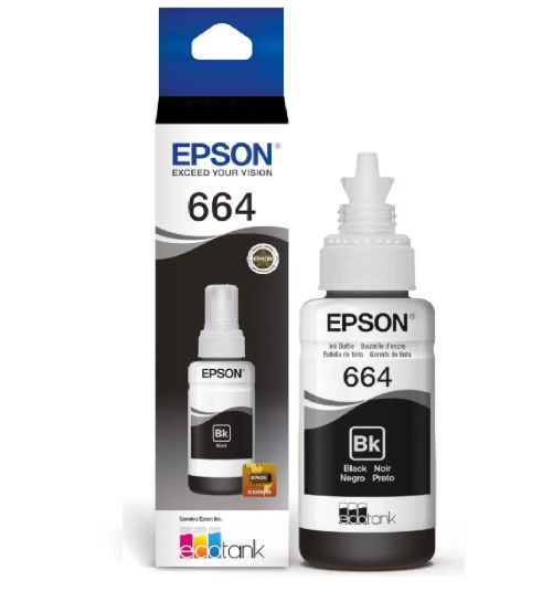 BOTELLA DE TINTA EPSON NEGRO PARA ECOTANK L110/L200/L210/L220/L350/L355/L365/L375/L555/L565/L575/L14