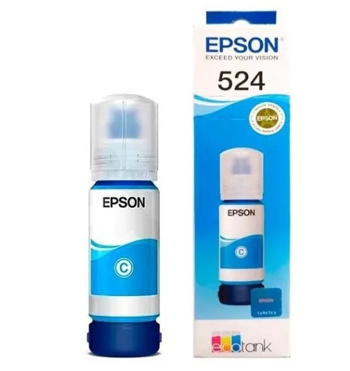 BOTELLA DE TINTA EPSON CYAN PARA ECOTANK L110/L200/L210/L220/L350/L355/L365/L375/L555/L565/L575/L15