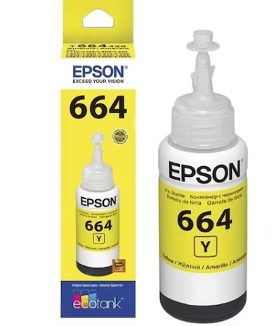 BOTELLA DE TINTA EPSON AMARILLO PARA ECOTANK L110/L200/L210/L220/L350/L355/L365/L375/L555/L565/L575/L17