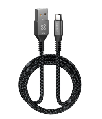 CABLE USB TEL. KLIP XTREME KAC-050 6FT TIPO A-C TRENZADO CARGA R. 30W