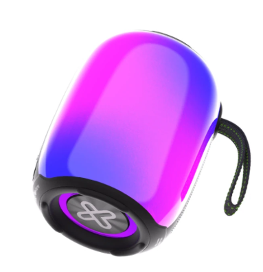 PARLANTE PORTATIL KLIP BLUETOOTH CON LUZ LED 12W