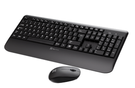TECLADO Y MOUSE INALAMBRICO KLIP,  SLIM/COLOR NEGRO