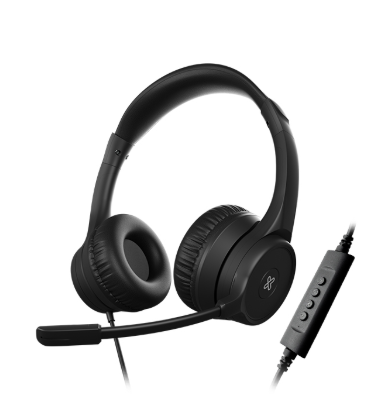 HEADSET KLIP X KLERARCOM CONEXIÓN USB Y CAPSULA DE CONTROLES