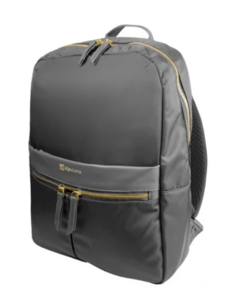 MOCHILA KLIP BARI PARA LAPTOP DE 15.6" COLOR GRIS ESTILO FEMENINO