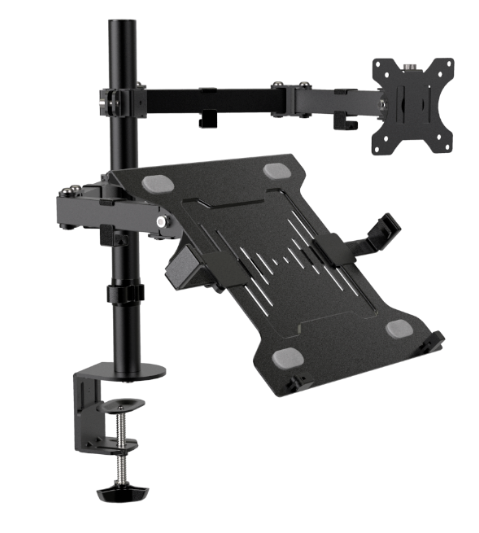 SOPORTE DOBLE KLIP PARA LAPTOP 15.6" Y MONITOR TAMAÑOS 13-32"