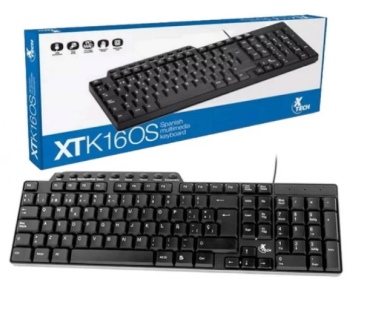 TECLADO USB XTECH MULTIMEDIA EN ESPAÑOL COLOR NEGRO
