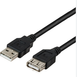 CABLE USB EXTENSOR XTECH DE 10 PIES/3 METROS COLOR NEGRO