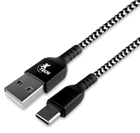 CABLE USB TIPO C XTECH MACHO-MACHO 6 PIES/1.8 MTS