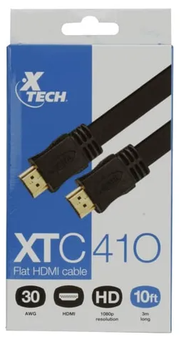 CABLE HDMI XTECH MACHO-MACHO 10 PIES/3 METROS PLANO