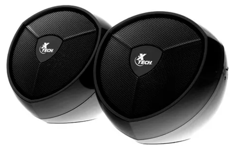 PARLANTES ESTEREO 2.0 XTECH, CONEXIÓN DE AUDIO 3.5MM, ENERGIA A TRAVÉS DE USB, COLOR NEGRO