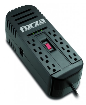 REGULADOR FORZA 2200VA/1100 WATTS 8 SALIDAS