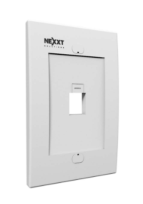 PLACA NEXXT PARA CAJA 2X4  1 PUERTO BLANCA