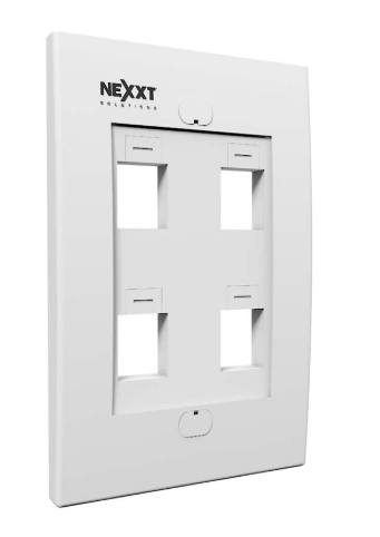 PLACA NEXXT PARA CAJA 2X4 2 PUERTOS  BLANCA