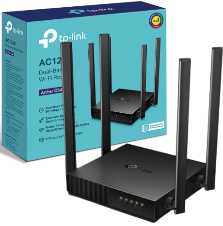 ROUTER DOBLE BANDA TP-LINK AC1200 867+300 MBPS 4 PUERTOS 10/100