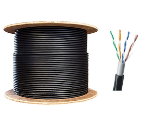 CABLE DAHUA EXTERIOR CAT6 UTP FULL 100% COBRE NEGRO 305MTS