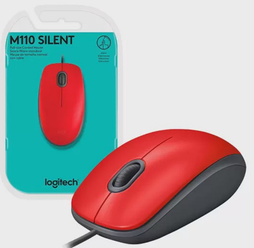 RATON LOGITECH OPTICO M110 1000DPI ROJO