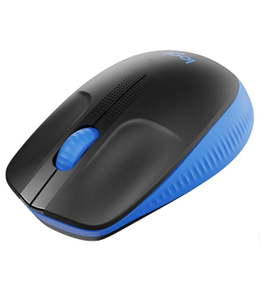 MOUSE INALAMBRICO LOGITECH OPTICO M190 1000DPI NEGRO AZUL