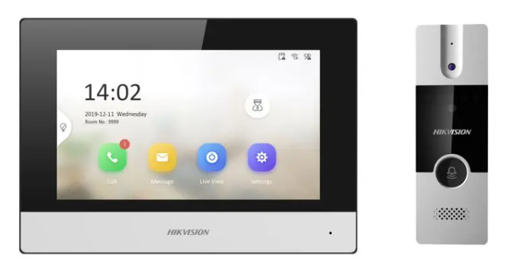 VIDEO PORTERO ANALOGO HIKVISION, INTERCOMUNICADOR Y PANTALLA A 4 HILOS, PANTALLA 7 PULGADAS, RESOLUCION 2Mp, AUDIO BIDIRECCIONAL