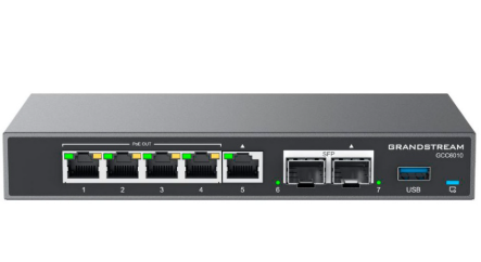 FIREWALL GRANDSTREAM, ROURTE, SWITCH GIGABIT DE 5 PUERTOS, 2 PUERTOS SFP 2.5
