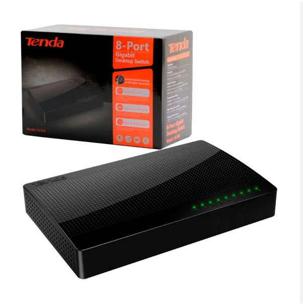 SWITCH TENDA 8 PUERTOS ETHERNET DE ESCRITORIO