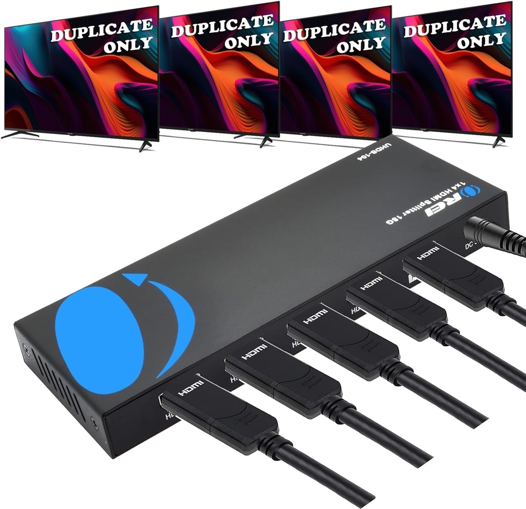 SPLITTER OREI 1X4 HDMI RESOLUCION 4K 60Hz