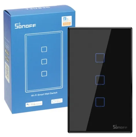 INTERRUPTOR TRIPLE INTELIGENTE SONOFF NEGRO,NECESIDAD DE LINEA NEUTRA