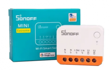 INTERRUPTOR INTELIGENTE DOBLE MINIR4 SONOFF, REQUIERE LINEA NEUTRA