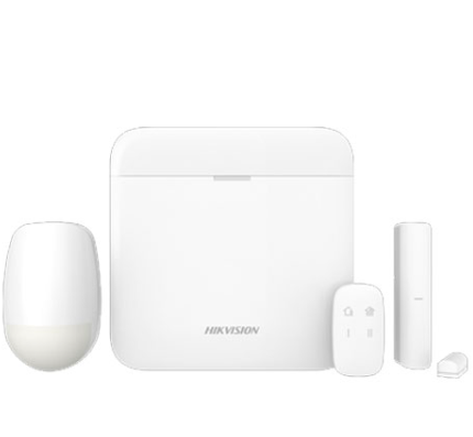 KIT DE ALARMA AX PRO HIKVISION INALAMBRICA, 1 PANEL DE ALARMA, 1 SENSOR DE MOVIMIENTO, 1 CONTACTO MAGNETICO, 1 CONTROL DE ARMADO DE ALARMA. 12MG