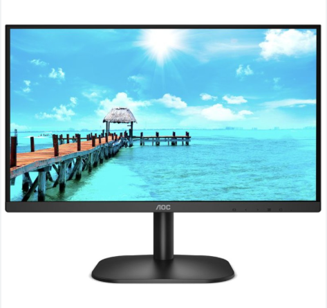 MONITOR PANTALLA INFINITA AOC 22B2HN LED 21.5", FULL HD, 75Hz, HDMI, NEGRO