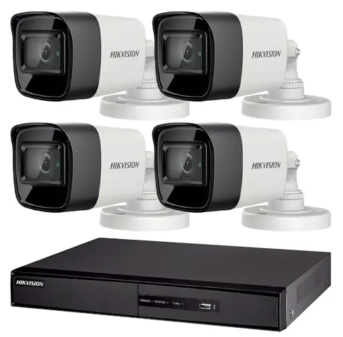 KIT DVR 8CH 4 CAMARAS 1080 LITE IR BASICO