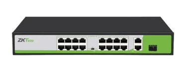 SWITCH ZKTeco DE 24 PUERTOS POE RJ45 0/100/1000 NO ADMINISTRABLE/ 250MTS