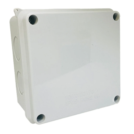 CAJA 4X4X2 PVC COLOR GRIS PARA EXTERIOR