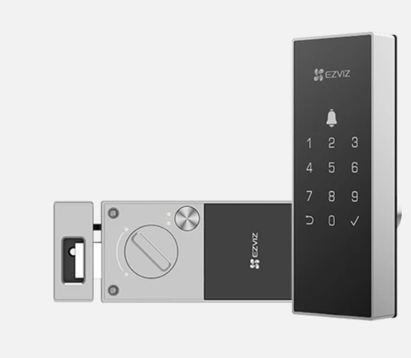 CERRADURA EZVIZ,PASADOR SUPERFICIAL, HUELLA,NUMERICO,TARJETA,WIFI, DESBLOQUEO DESDE LA APP, TIPO C