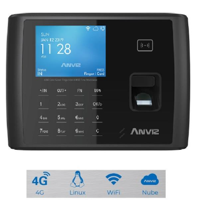 ANVIZ A350 CONTROL DE ACCESO Y ASISTENCIA BIOMETRICA HUELLA DACTILAR TARGETA RFID ADEMAS DE CONTRASEÑA 12MG