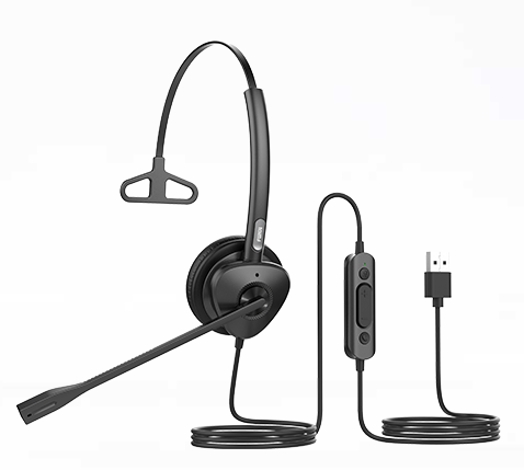 HEADSET DE UN AURICULAR FANVIL, CON MICROFONO, CABLE CON CONECTOR RJ9