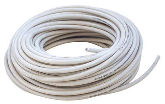 CABLE BUJIA DOBLE AISLAMIENTO BLANCO DE ALUMINIO, 50 MTS METRO