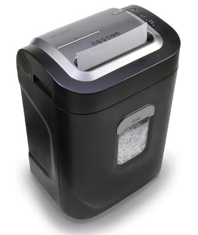 TRITURADORA DE PAPEL ROYAL 1620MX 16 HOJAS DE PAPEL GRAPAS TARJETAS DE CREDITO Y CD 26.5LITROS