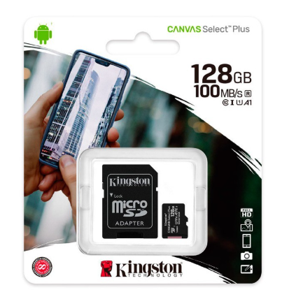 MEMORIA MICRO SD 128GB KINGSTON CANVAS SELECT CLASE 10 SDCS2/128GB