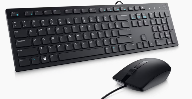 TECLADO Y MOUSE ALAMBRICO DELL , SLIM/COLOR NEGRO