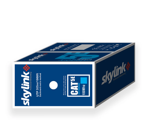 CABLE SKYLINK INTERIOR CAT5E UTP COLOR GRIS 305MTS POR ROLLO