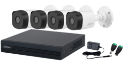 KIT DAHUA 1080 DVR 4CH 4 CAMARAS BULLET IR AUDIO