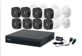 KIT DAHUA 1080 DVR 8CH 8 CAMARAS BULLET IR AUDIO