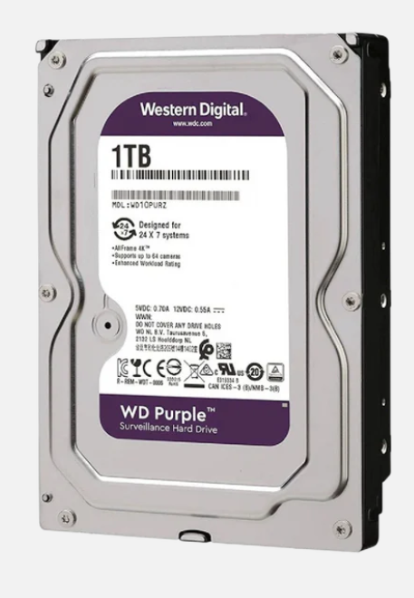 DISCO DURO WD DE 1TB PURPLE PARA VIDEOVIGILANCIA