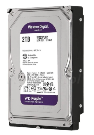 DISCO DURO WD DE 2TB PURPLE PARA VIDEOVIGILANCIA