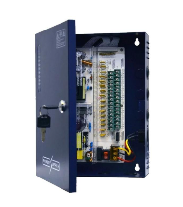 FUENTE CENTRALIZADA FOLKSAFE CCTV 9CH 12V-1AMP 100-240VCA