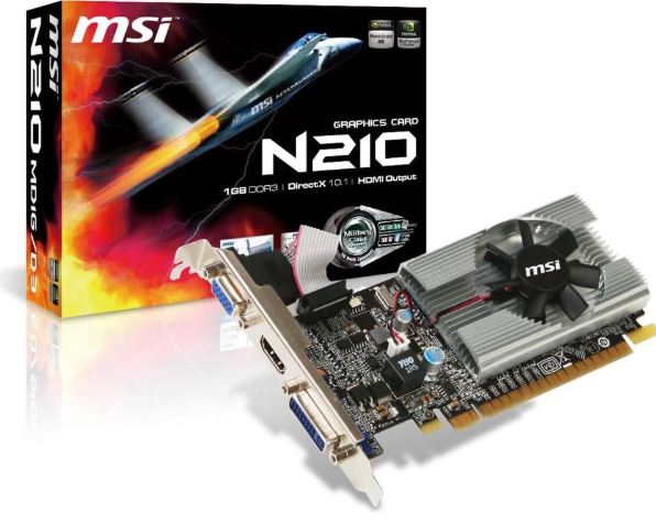 TARJETA DE VIDEO MSI 210 1GB DDR3 64BITS DVI HDMI VGA