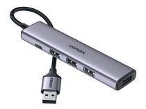 HUB UGREEN USB 3.0 4 PUERTOS USB (GRIS)