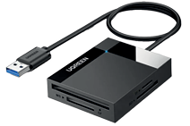 LECTOR DE MEMORIA UGREEN USB 3.0 SD/MICRO SD/TF