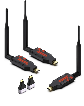 EXTENDER HDMI WIRELESS 1 TX Y 2 RX 1OOMTS 4K SALIDA 1080